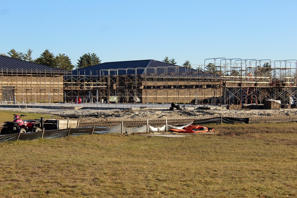 Last of 6 new simulations buildings under construction at Fort McCoy
