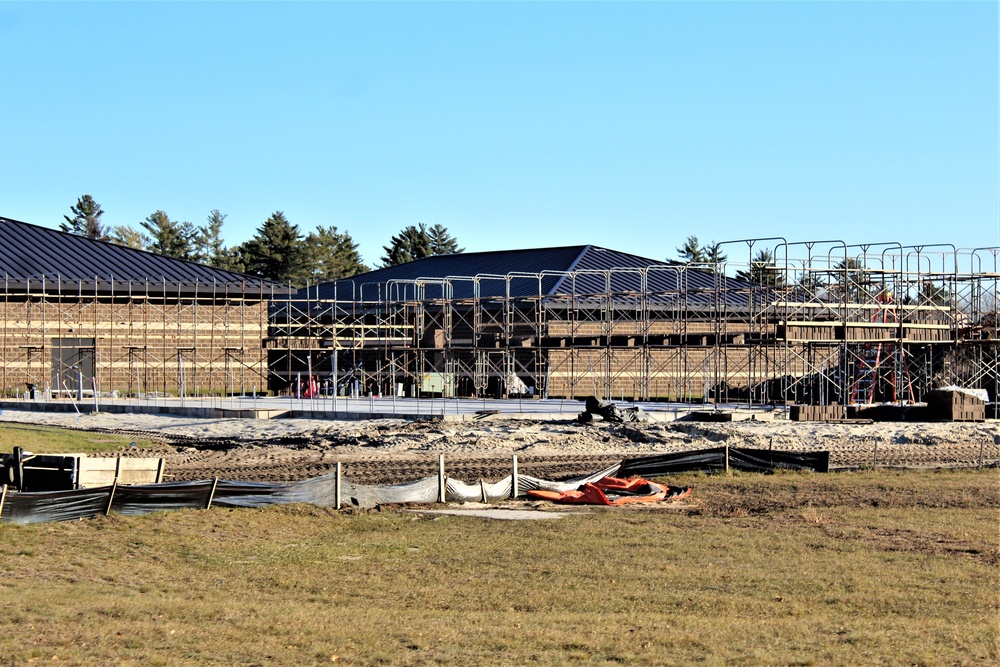 Last of 6 new simulations buildings under construction at Fort McCoy
