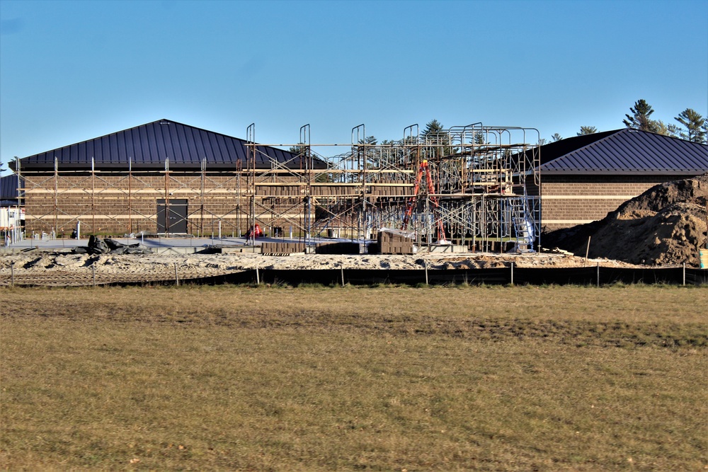 Last of 6 new simulations buildings under construction at Fort McCoy
