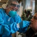 Combat Medics conduct COVID-19 test to Vet Home Staff