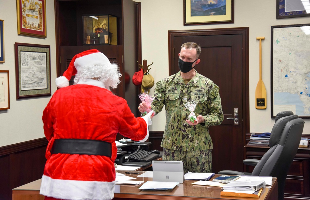 Santa delivers gifts around CFAY