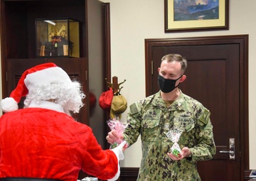 Santa delivers gifts around CFAY
