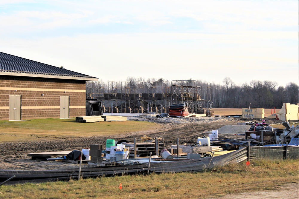 Last of 6 new simulations buildings under construction at Fort McCoy