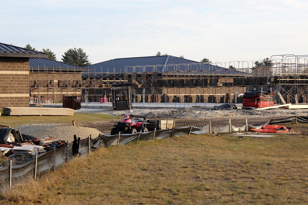 Last of 6 new simulations buildings under construction at Fort McCoy