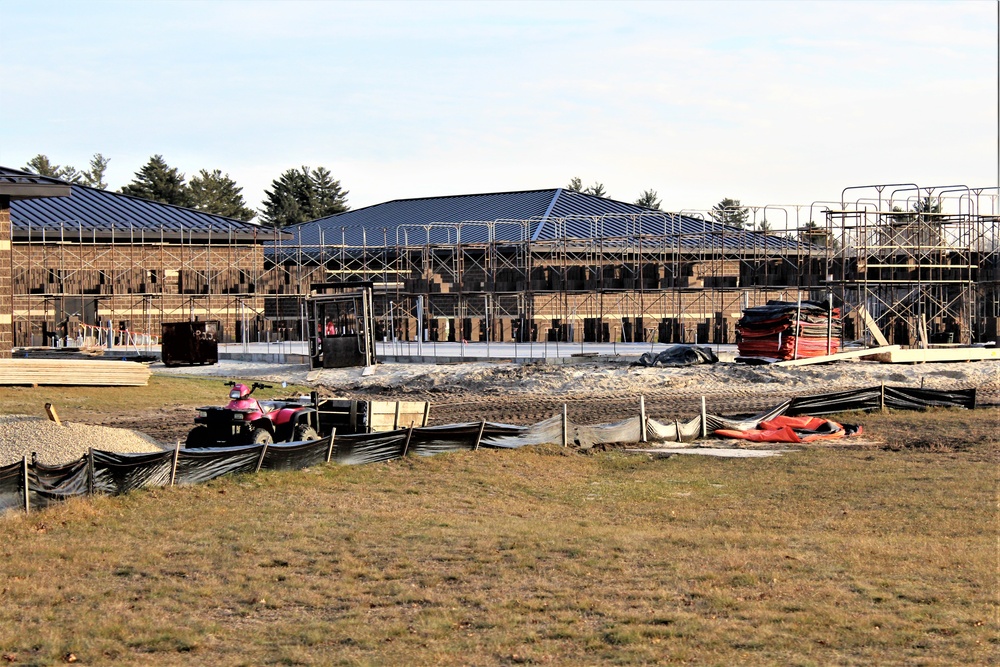 Last of 6 new simulations buildings under construction at Fort McCoy
