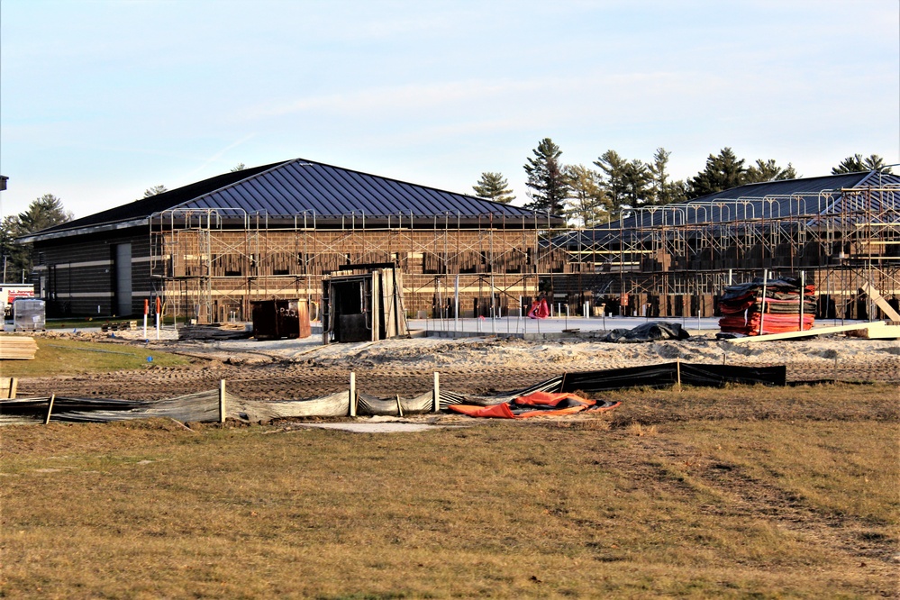 Last of 6 new simulations buildings under construction at Fort McCoy