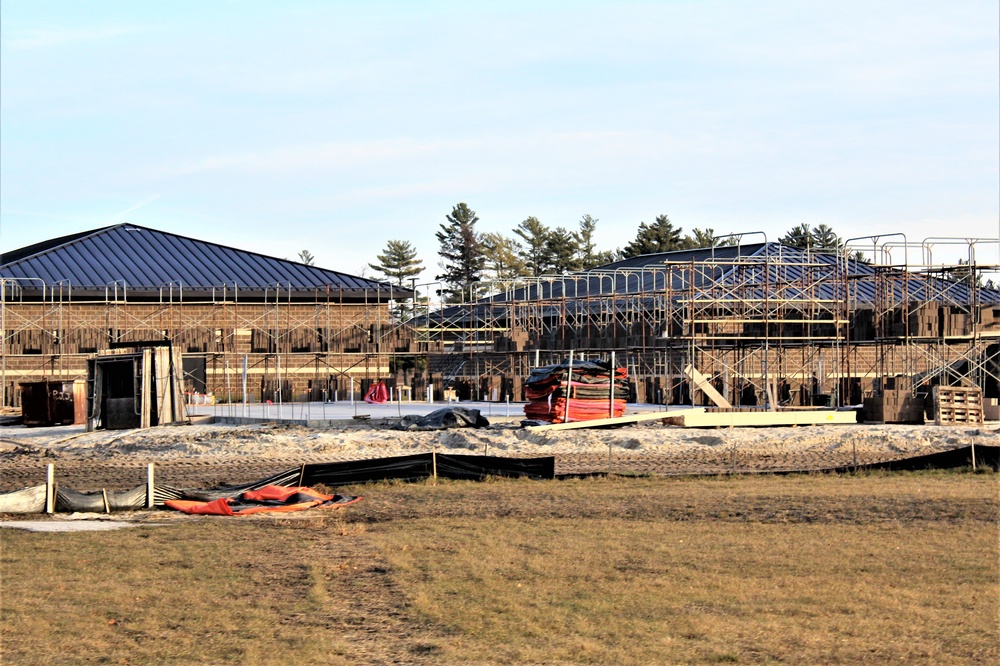 Last of 6 new simulations buildings under construction at Fort McCoy