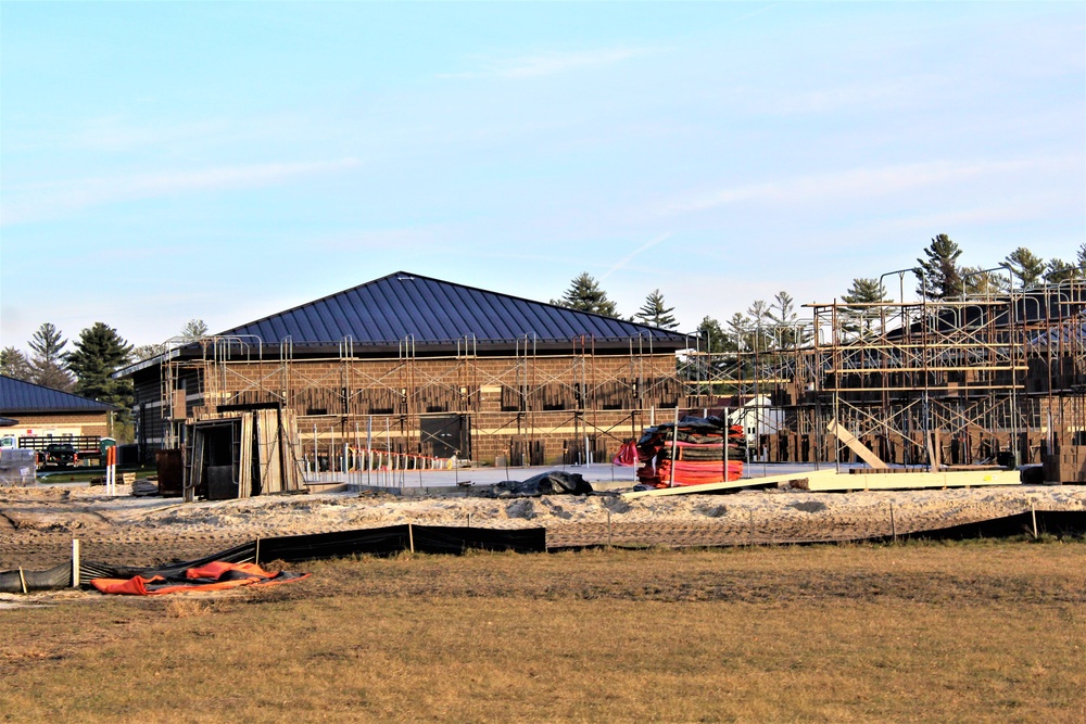 Last of 6 new simulations buildings under construction at Fort McCoy