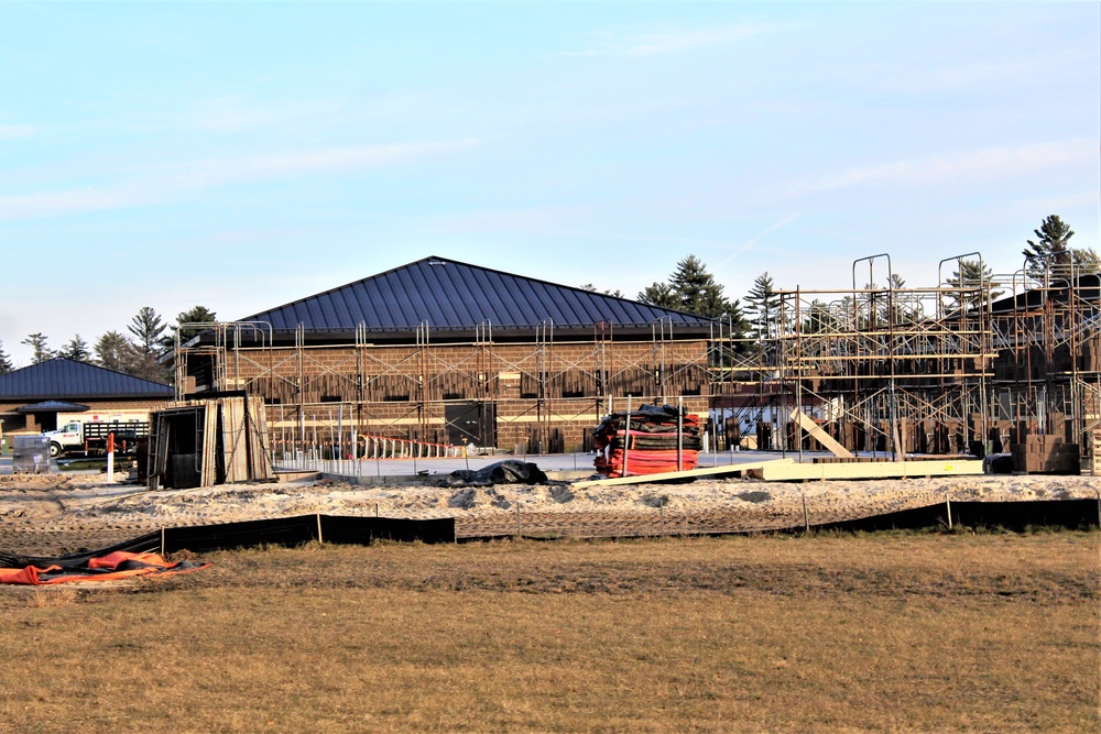 Last of 6 new simulations buildings under construction at Fort McCoy
