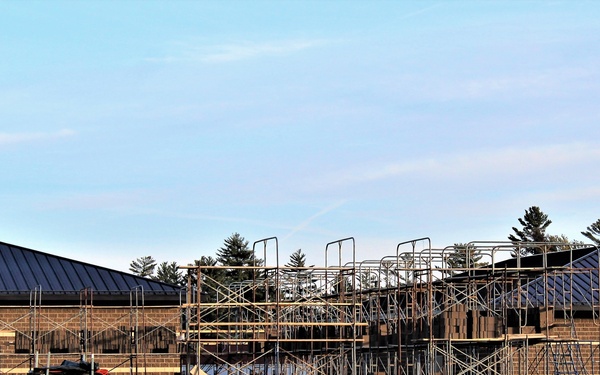 Last of 6 new simulations buildings under construction at Fort McCoy