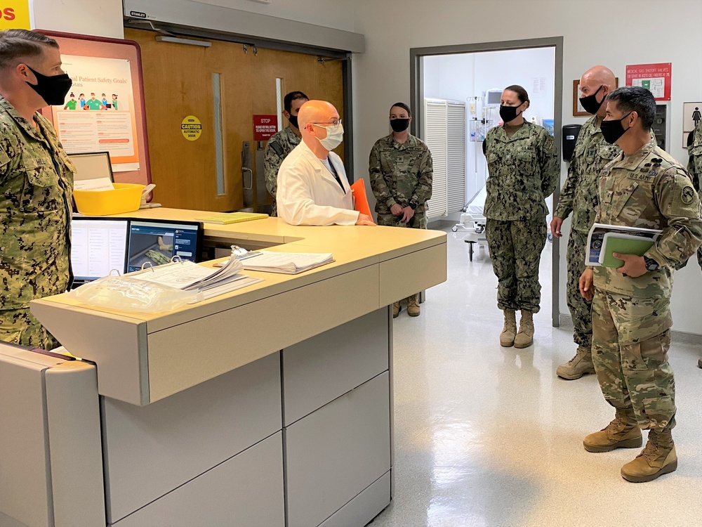 Brig. Gen. Lance Okamura, Joint Task Force Guantanamo Deputy Commander, visits US Naval Hospital