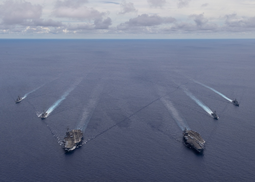 Nimitz Participates In Dual Carrier Operations In The Philipine Sea