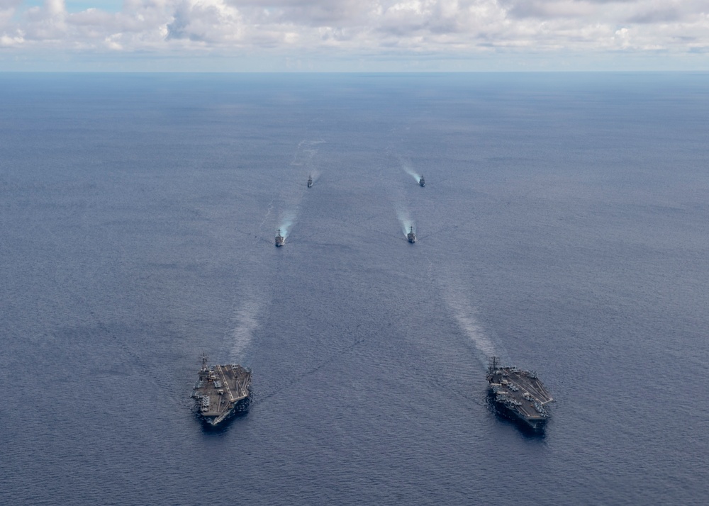 Nimitz Participates In Dual Carrier Operations In The Philipine Sea