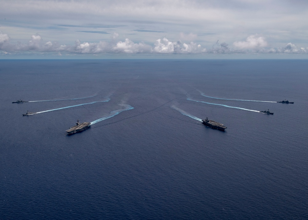 Nimitz Participates In Dual Carrier Operations In The Philipine Sea