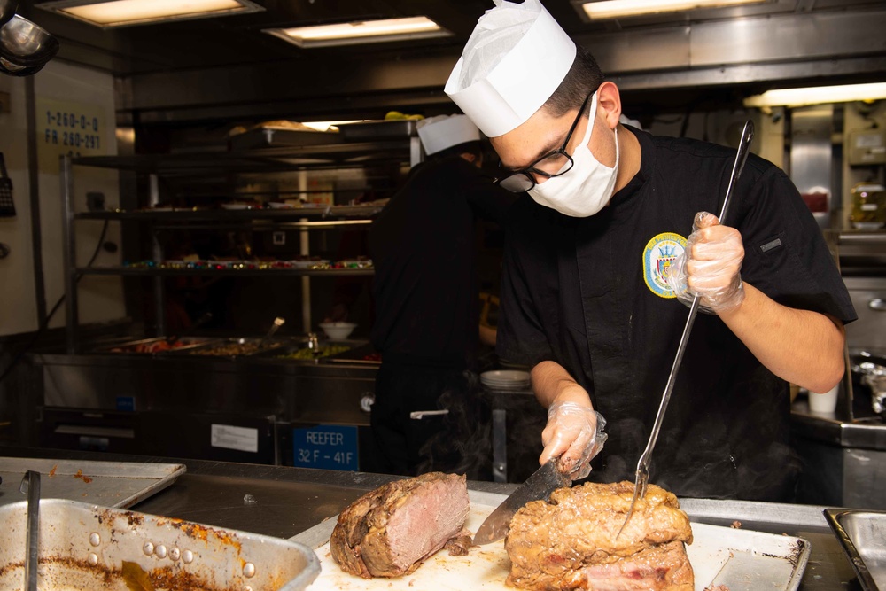 Princeton Sailors Prepare Christmas Dinner