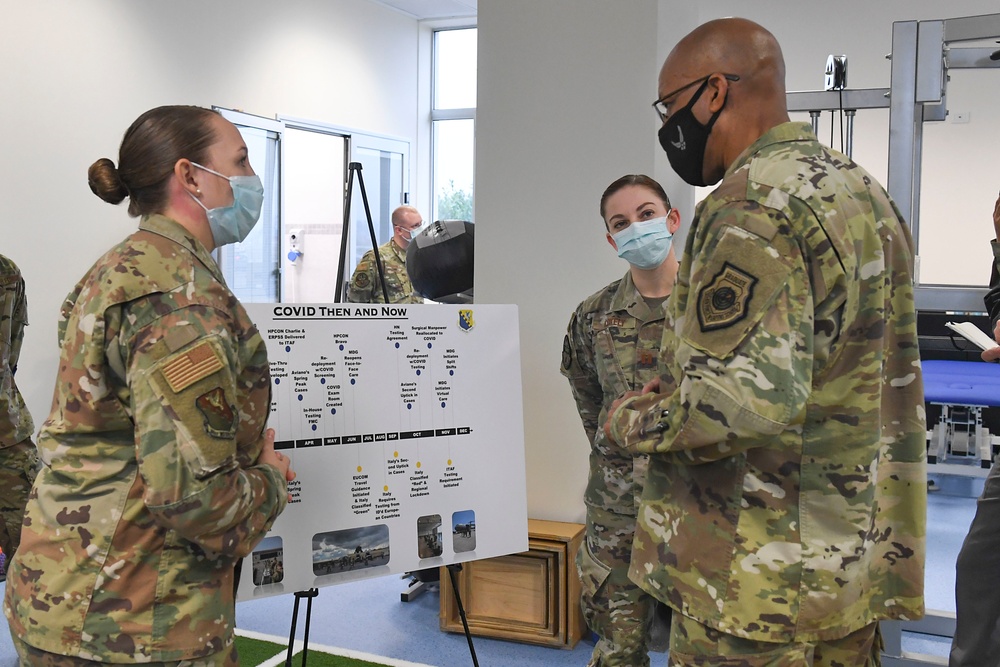 Aviano Airmen highlight adaptable, rapidly executable posture during SECAF, CSAF, CMSAF visit