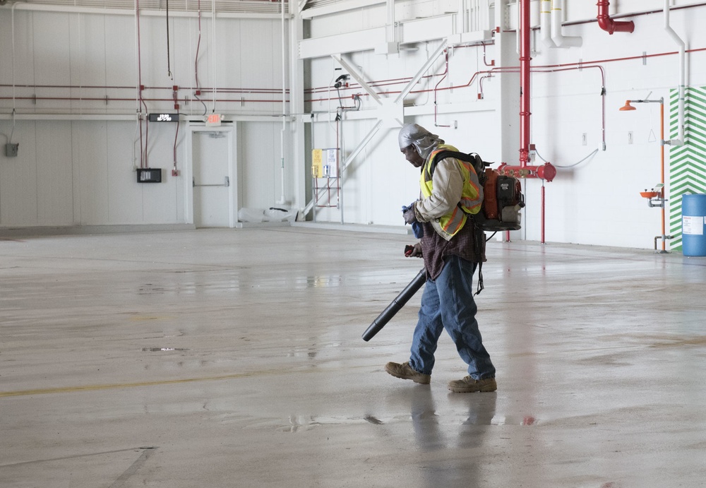 Duke Field fuel cell hangar fire suppression test marks final steps towards renovation completion