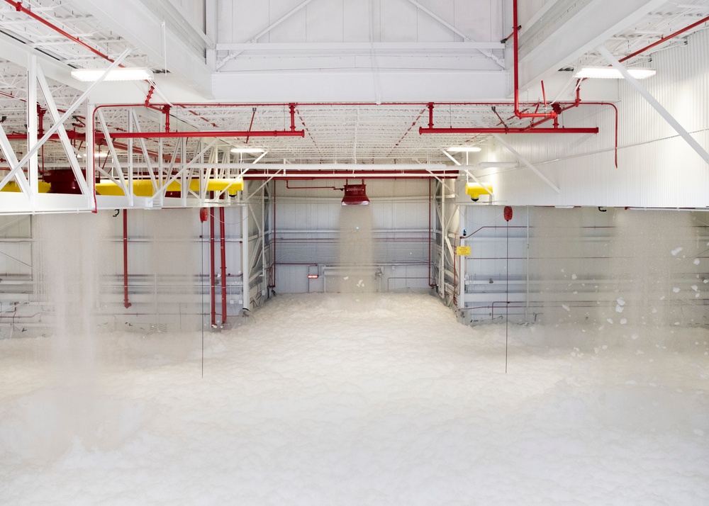 Duke Field fuel cell hangar fire suppression test marks final steps towards renovation completion