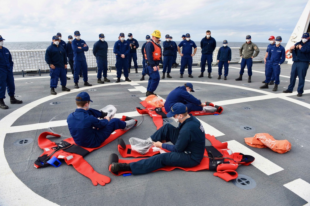USCGC Stone conducts immersion suit training