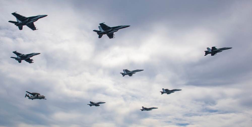 Nimitz Participates in Fly Over