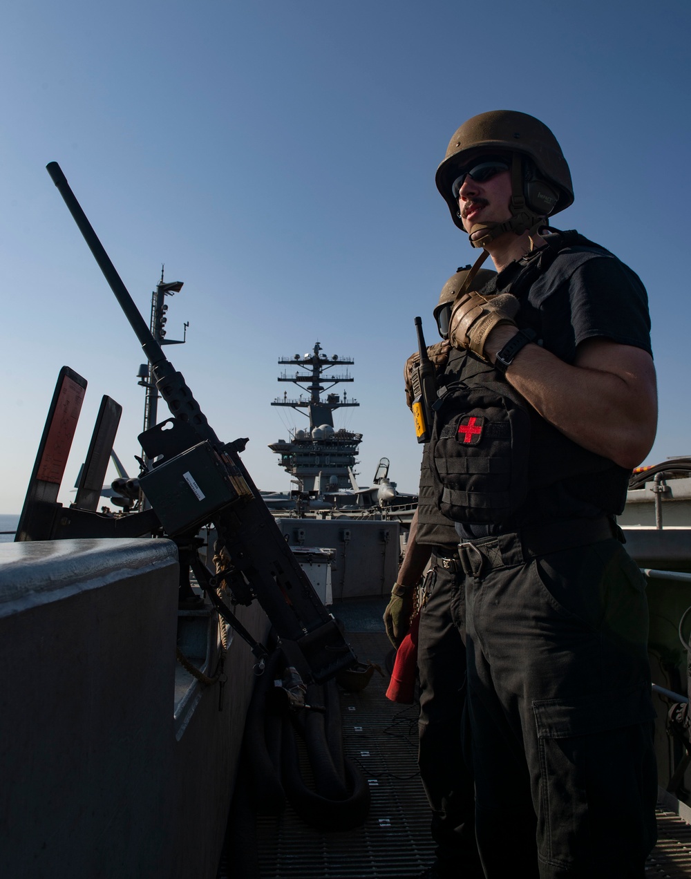 Nimitz Sailor Stands Watch