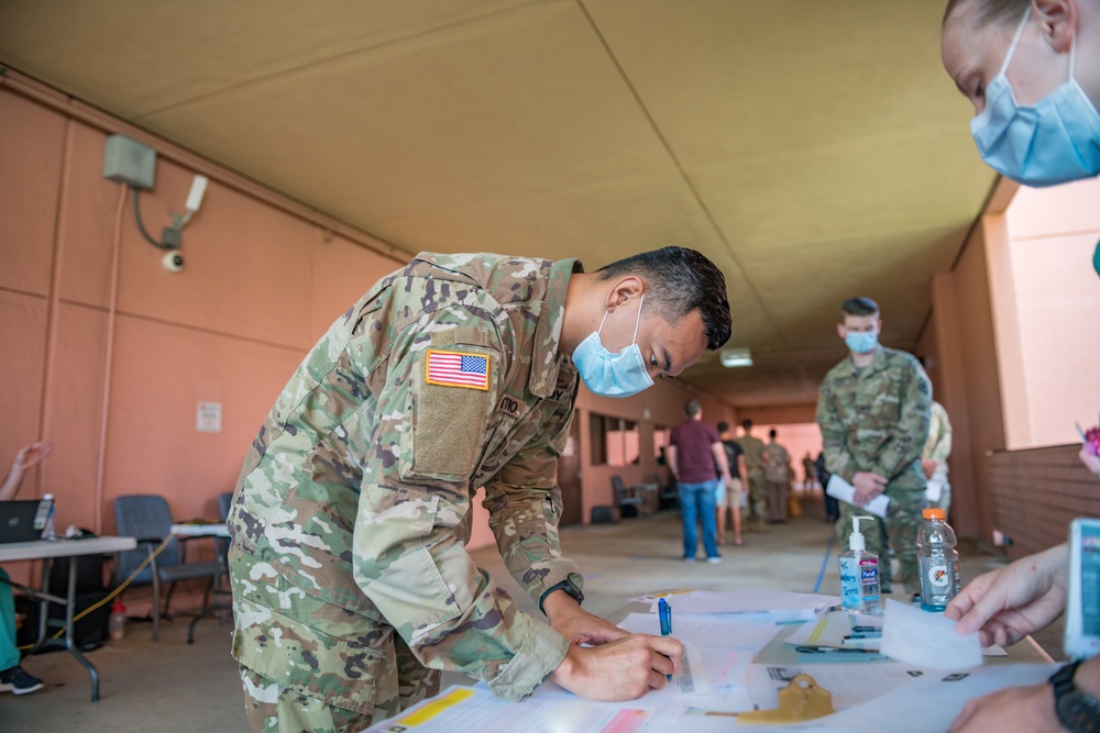 Hawaii National Guard's Task Force Oahu COVID-19 Vaccinations