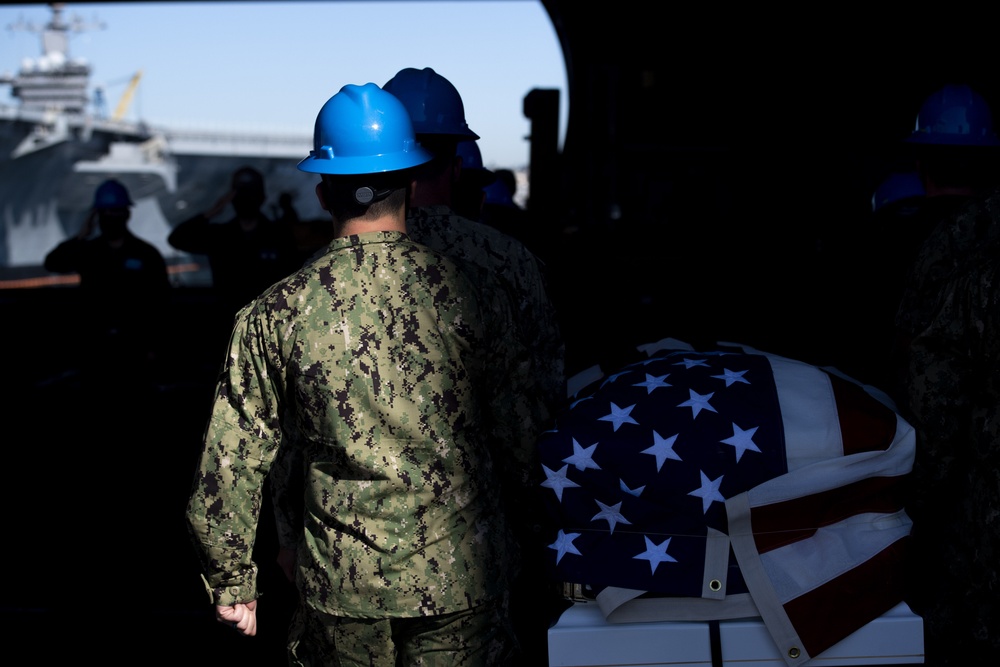 USS Theodore Roosevelt (CVN 71) Burial At Sea