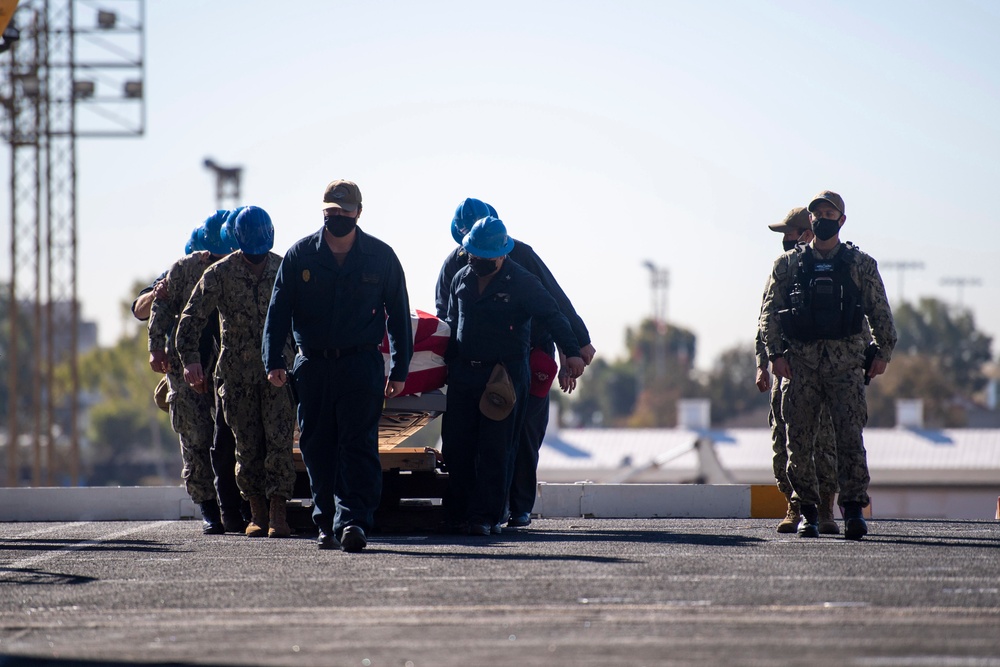 USS Theodore Roosevelt (CVN 71) Burial At Sea