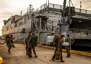 Task force US Marines return from USNS Burlington deployment
