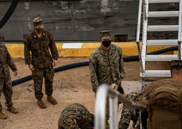 Task force US Marines return from USNS Burlington deployment