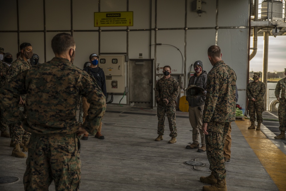 Task force US Marines return from USNS Burlington deployment