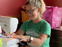 89th AS spouse makes masks for squadron