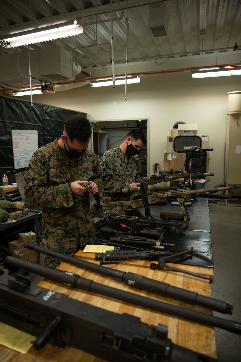 MARSOC armory perform weapons maintenance