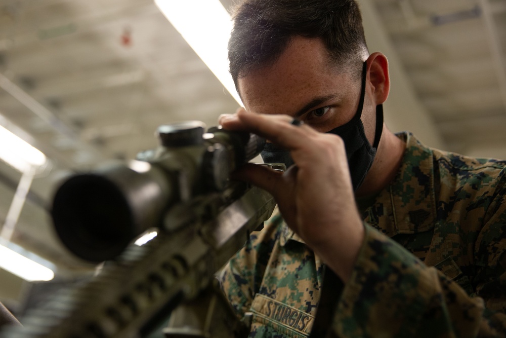 MARSOC armory perform weapons maintenance