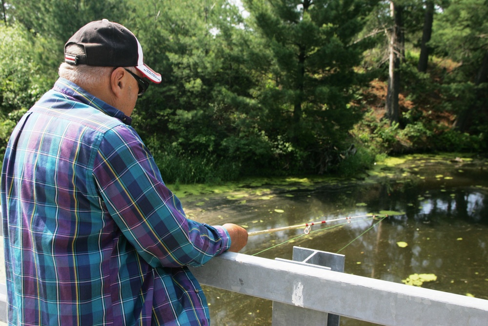 Fisherman at Fort McCoy in 2016