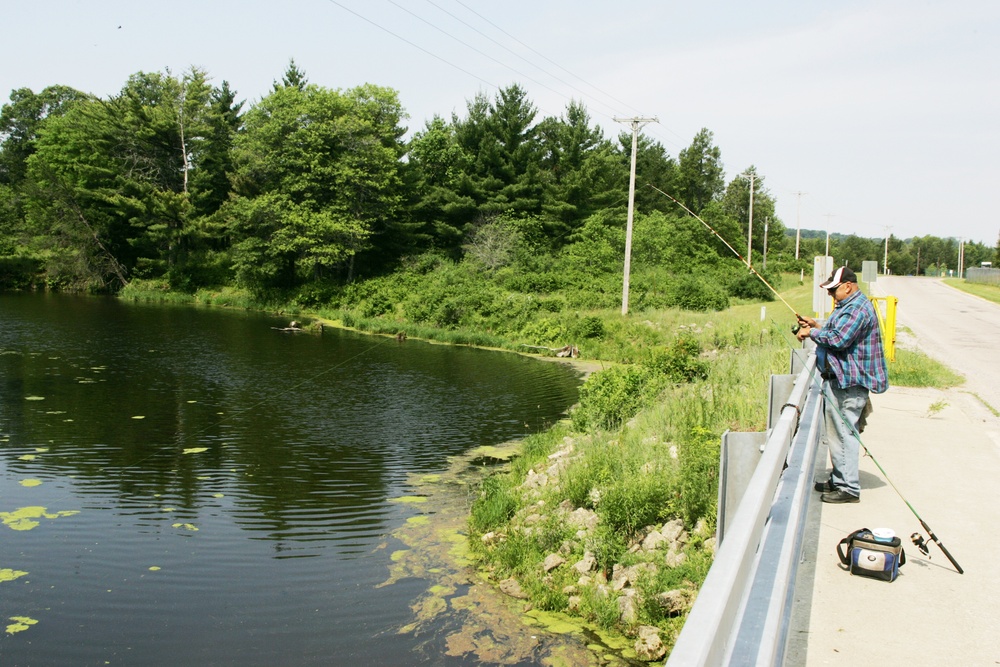 Fisherman at Fort McCoy in 2016