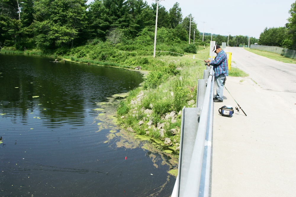 Fisherman at Fort McCoy in 2016