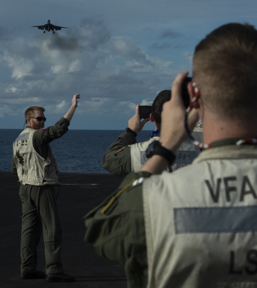 Nimitz Conducts Flyover During Malabar