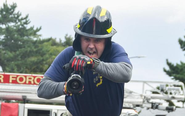 Sailors Participate in Misawa Air Base Fire Muster Exercise
