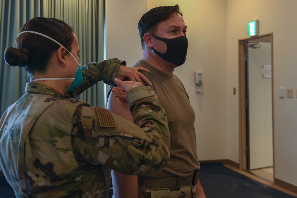 Initial phase COVID-19 vaccination administration Kadena Air Base
