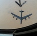 B-52 Stratofortress and F-16 Fighting Falcon fly over U.S. Central Command