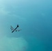 B-52 Stratofortress and F-16 Fighting Falcon fly over U.S. Central Command