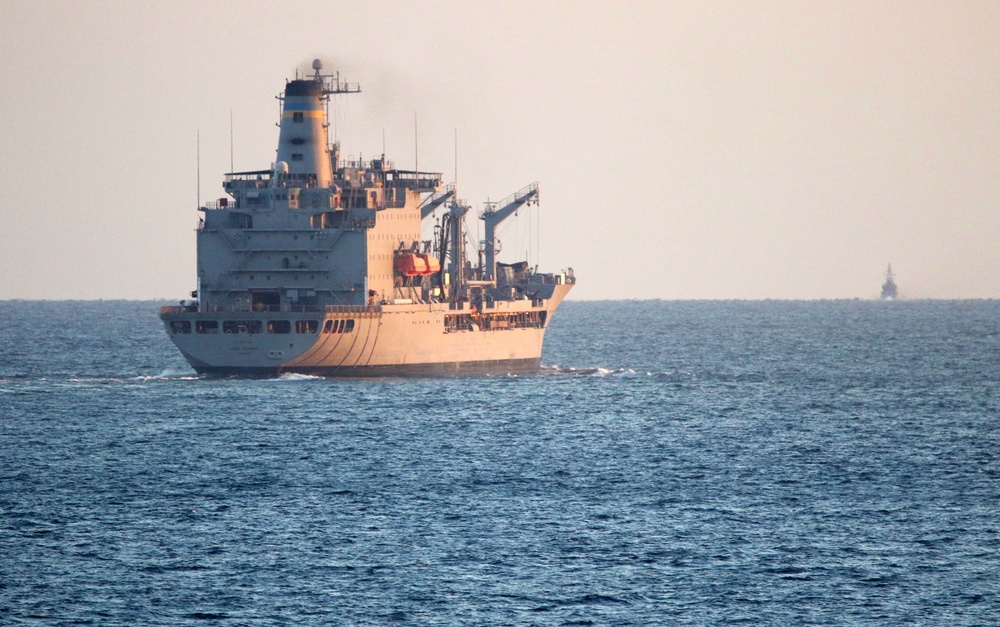 USNS Leroy Grumman (T-AO 195) transits the Strait of Hormuz