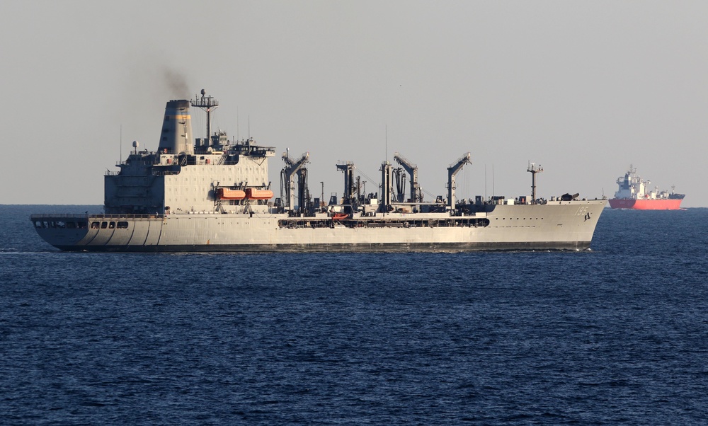 USNS Leroy Grumman (T-AO 195) transits the Strait of Hormuz