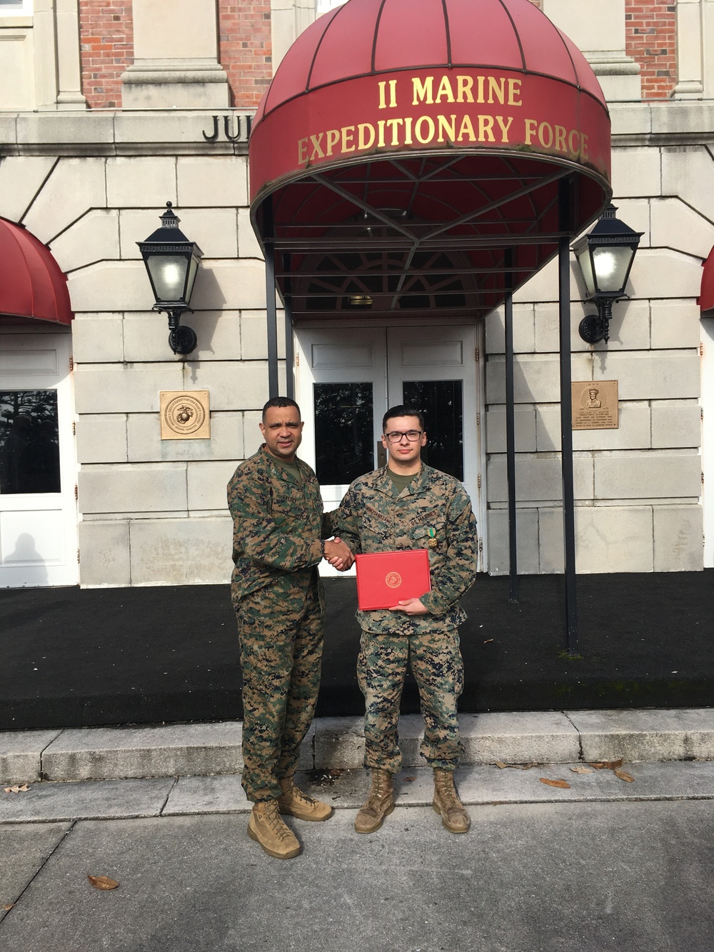 II MEF G-5 Marine Is Awarded Navy and Marine Corps Achievement Medal