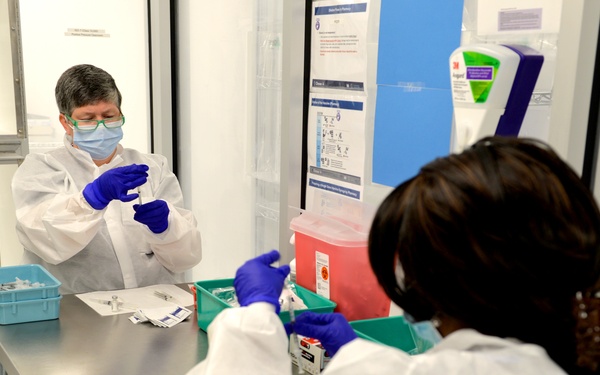 COVID-19 Vaccine Syringe Preparations at Bay Pines VAHCS - CW Bill Young VAMC