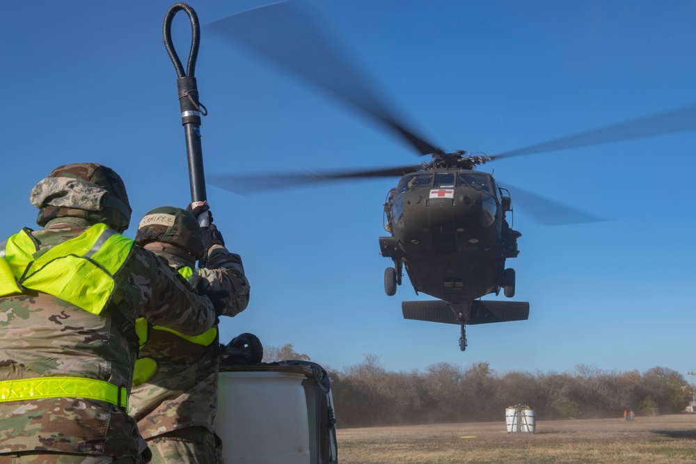 74th Aerial Port Squadron and Texas Army National Guard helicopter rigging mission