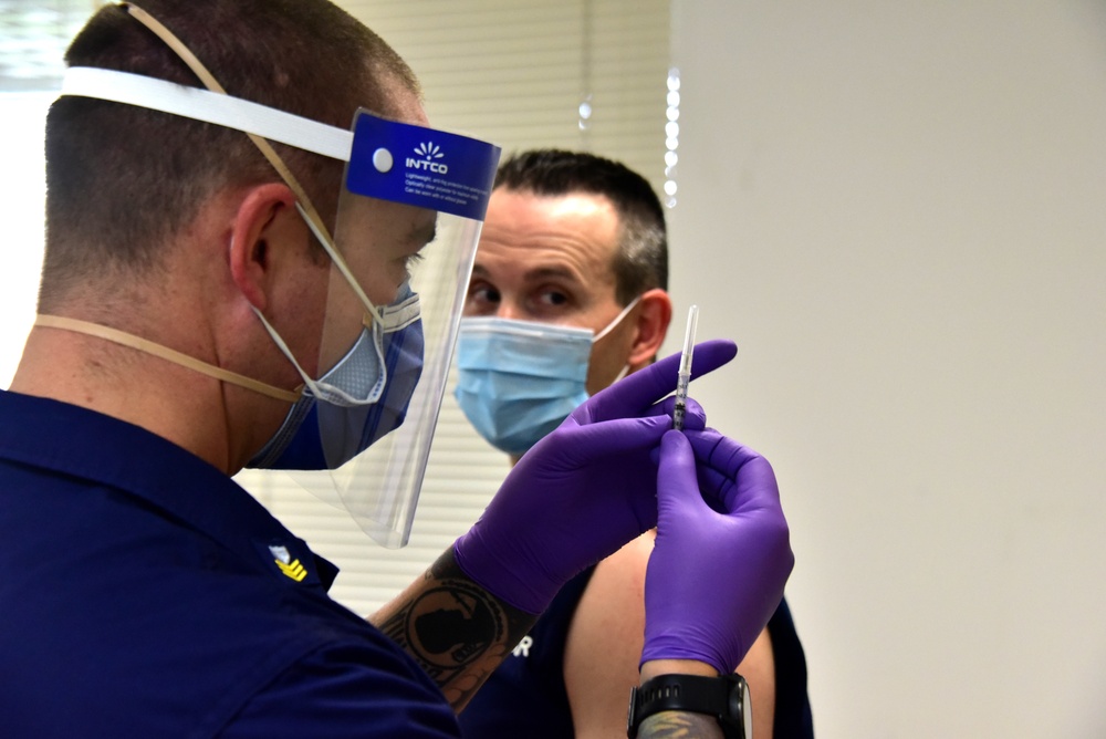 Coast Guard personnel receive first round of COVID-19 vaccinations