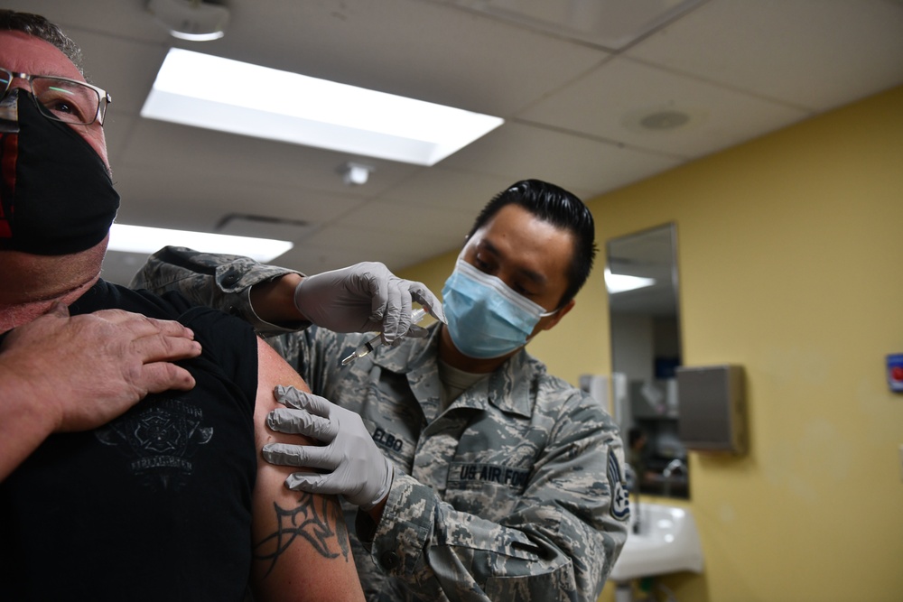 Airmen, mission essential personnel at Whiteman Air Force Base receive COVID-19 vaccine on New Years Eve