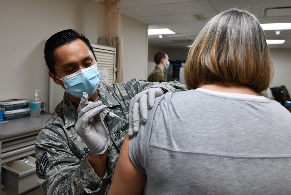 Airmen, mission essential personnel at Whiteman Air Force Base receive COVID-19 vaccine on New Years Eve